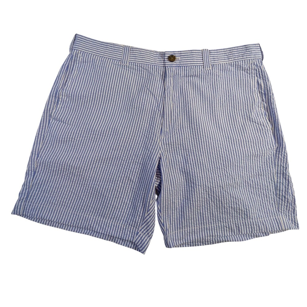 J.Crew Seersucker Striped Shorts‎ – Blue/White – 7" Inseam – Men's Size 35
